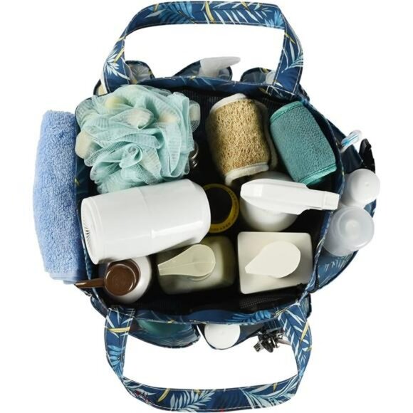 Large Mesh Shower Caddy Bag Bathroom Tote Organizer with Pockets for Dorm Gym - Picture 2 of 8